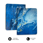 Funda + Teclado Subblim Para Tablet 11 Pulgadas Trendy Marmol Azul