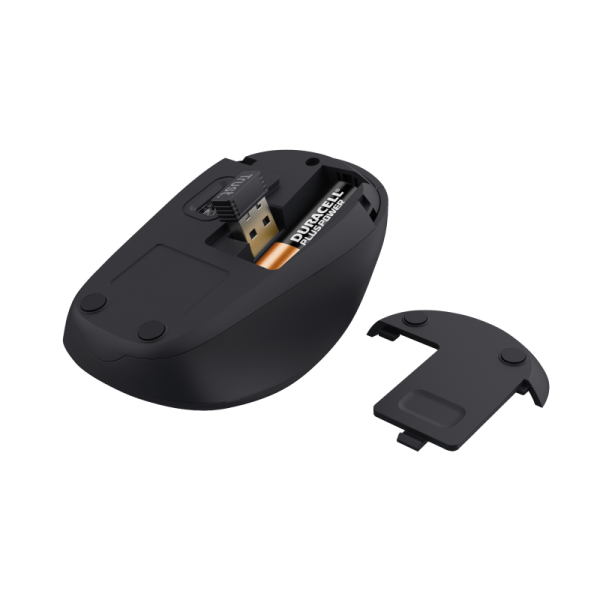 MOUSE TRUST WIRELESS YVI+ ECO NEGRO 1600DPI AJUSTABLE 4 BOTONES