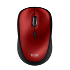 MOUSE TRUST WIRELESS YVI+ ECO ROJO 1600DPI AJUSTABLE 4 BOTONES