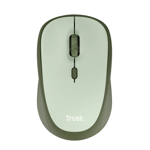 MOUSE TRUST WIRELESS YVI+ ECO VERDE 1600DPI AJUSTABLE 4 BOTONES