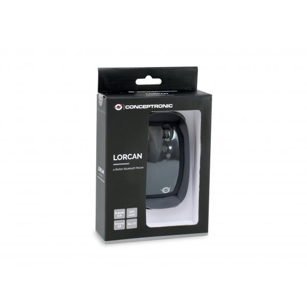 Raton optico Bluetooth Conceptronic Lorcan01B / Dpi 1600 / 4 botones / Negro