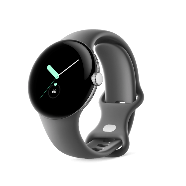 Google Pixel Watch Wi-Fi Plata con Correa Carbón