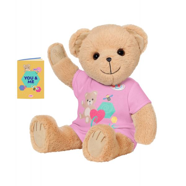 MuEco Peluche Osito Rosa Baby Born 36Cm