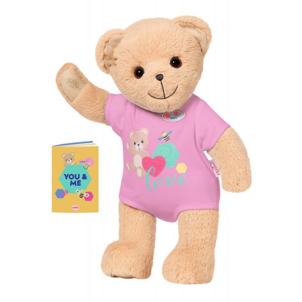 MuEco Peluche Osito Rosa Baby Born 36Cm