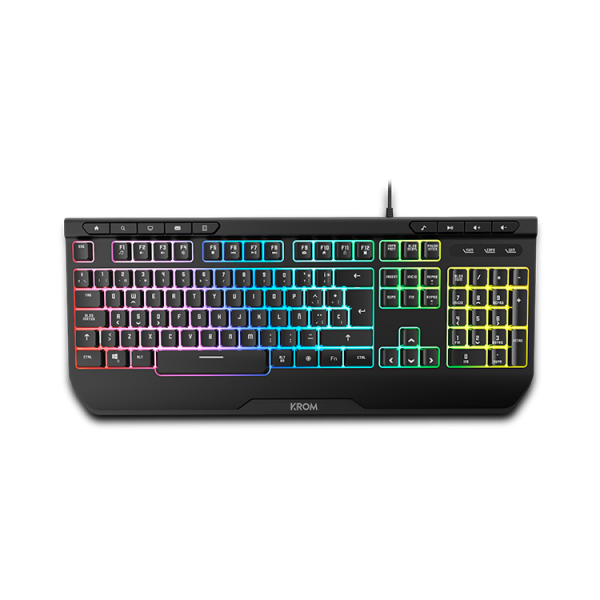 Pack Gaming KROM Kenya - Teclado RGB  Ratón Optico  Alfombrilla  Auriculares Diadema