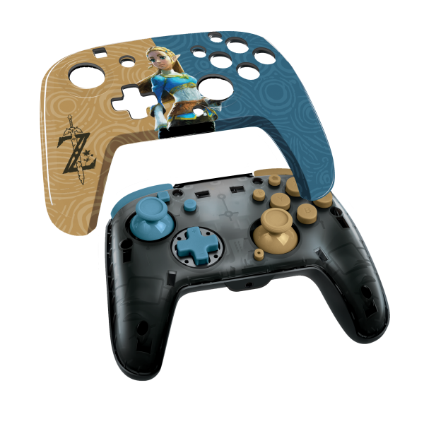 Mando Pdp Faceoff Deluxe Audio Wired Controller Zelda Breath ( Switch 2 / Oled ) Main Image