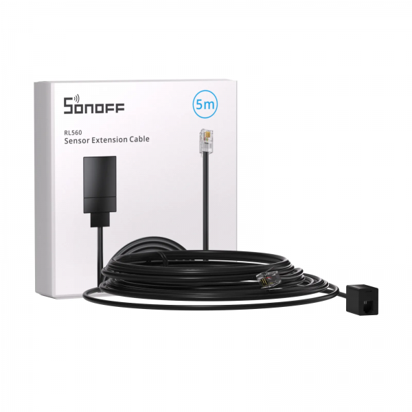 Cable alargador de sensor Sonoff RL560 Negro