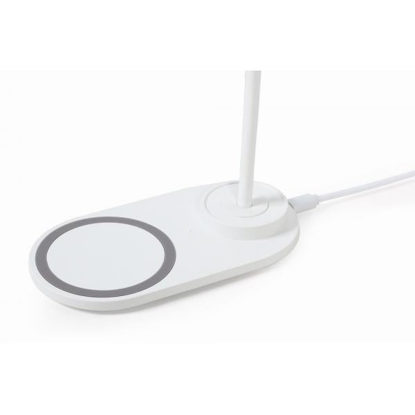 Lampara De Escritorio Con Cargador Inalmbrico Blanco