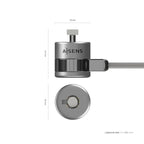 Cable De Seguridad Para Portátiles Aisens Aslk-D40K02-Sl/ 1.