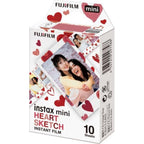 Fujifilm Instant Film Mini Heart Sketch / Película Fotográfica Instantánea (10 Hojas)