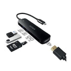 Nilox Nxdsusbc05 Negro / Adaptador Usb-c 5 En 1, Hdmi, Usb 3.2 Gen1, Sd/tf