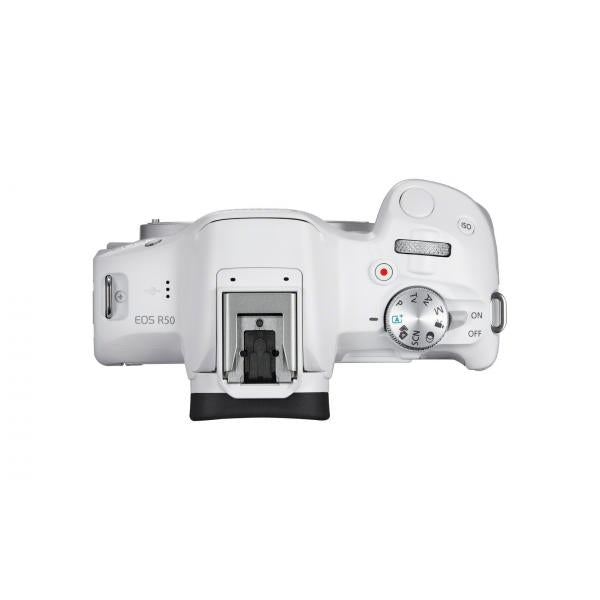 Canon Eos R50 White + Objetivo Canon Rf-s 18-45mm Is Stm / Cámara Mirrorless