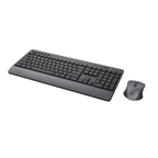 Teclado Y Mouse Trust Wireless Trezo Con Teclas Silenciosas Y Fabricado Con Material Reciclado