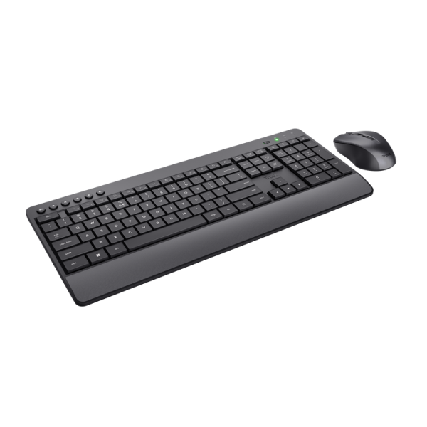 Teclado Y Mouse Trust Wireless Trezo Con Teclas Silenciosas Y Fabricado Con Material Reciclado
