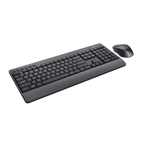 Teclado Y Mouse Trust Wireless Trezo Con Teclas Silenciosas Y Fabricado Con Material Reciclado
