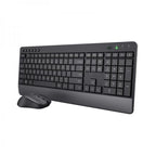 Teclado Y Mouse Trust Wireless Trezo Con Teclas Silenciosas Y Fabricado Con Material Reciclado