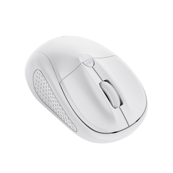 Mouse Trust Wireless Primo 4 Botones Y Rueda Desplazamiento 1000-1600dpi Color Blanco 24795