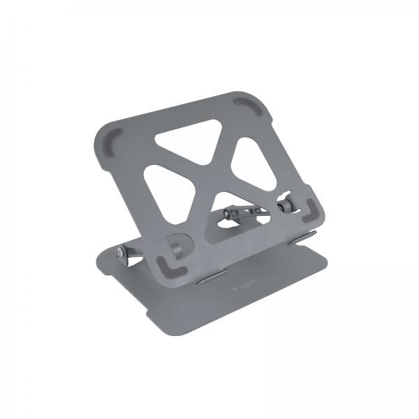 Soporte De Portatil Tooq Tqlrs0012-al-g Gris Ergonomico Plegable Regulacion De Altura 30-28