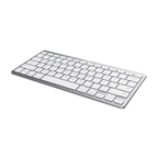 Teclado Trust Basics Bluetooth Ultrafino Para Pc, Tableta Y Smartphone Color Blanco/plata 24654