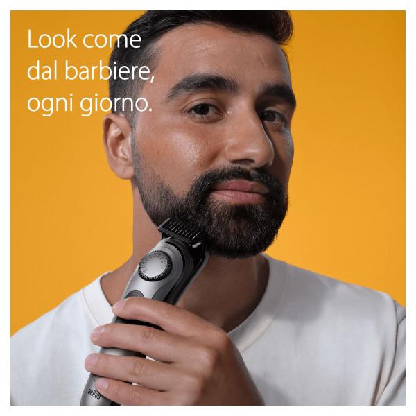 Recortadora de Barba Braun Series 7 BT7420 6 en 1 Negro/Gris
