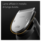 Recortadora de Barba Braun Series 7 BT7420 6 en 1 Negro/Gris