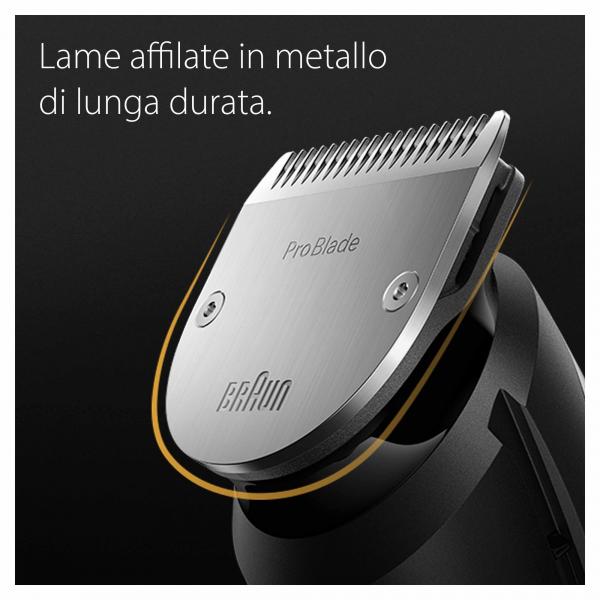 Recortadora de Barba Braun Series 7 BT7420 6 en 1 Negro/Gris