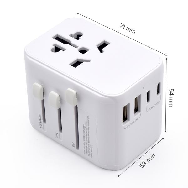 Enchufe Universal Ewent Ew1470 Eu - Usa - Uk - Aus 2 X Usb - 3 X Usb Tipo C