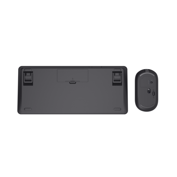 Teclado Y Mouse Trust Wireless Y Bluetooth Lyra Multidispositivo (usb Y 2 Disp Bt) Recargables