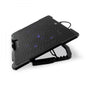 Base De Refrigeracion Para Portatiles Coolbox Hasta 17" 5 Ventiladores Regulables Led Azul 4 Alturas