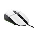 Mouse Trust Gaming Rgb Gxt 109w Felox Color Blanco Iluminacion Led 6 Botones Cable 150cm 25066