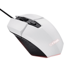 Mouse Trust Gaming Rgb Gxt 109w Felox Color Blanco Iluminacion Led 6 Botones Cable 150cm 25066