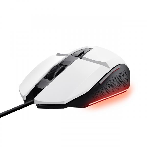 Mouse Trust Gaming Rgb Gxt 109w Felox Color Blanco Iluminacion Led 6 Botones Cable 150cm 25066 Hover Image