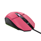Mouse Trust Gaming Rgb Gxt 109p Felox 25068 Color Rosa Iluminacion Led 6 Botones Cable 150cm