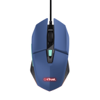 Mouse Trust Gaming Rgb Gxt 109bl Felox 25067 Color Azul Iluminacion Led 6 Botones Cable 150cm