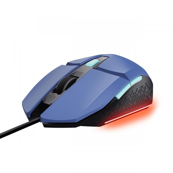 Mouse Trust Gaming Rgb Gxt 109bl Felox 25067 Color Azul Iluminacion Led 6 Botones Cable 150cm Hover Image