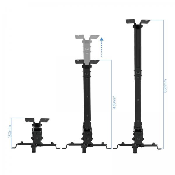 Tooq PJ2012T soporte para proyector Techo Negro