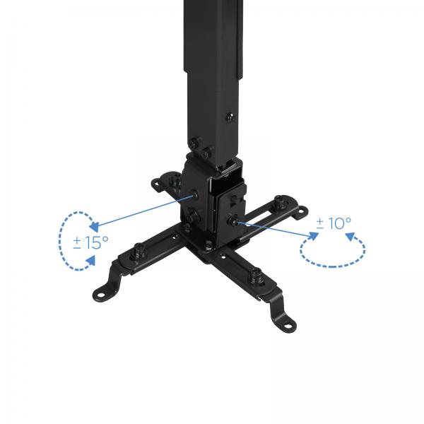 Tooq PJ2012T soporte para proyector Techo Negro