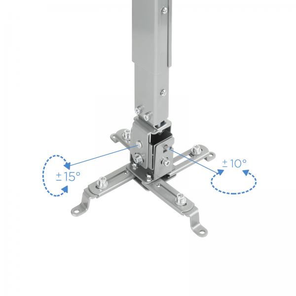 Soporte Techo Proyector Tooq Pj2012t - Splata 130 - 430 - 650mm Carga Maxima 20 Kg
