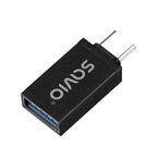 Adaptador Savio Ak-80 Usb-a 3.1 Usb-c 3.1 Black