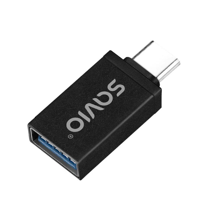 Adaptador Savio Ak-80 Usb-a 3.1 Usb-c 3.1 Black
