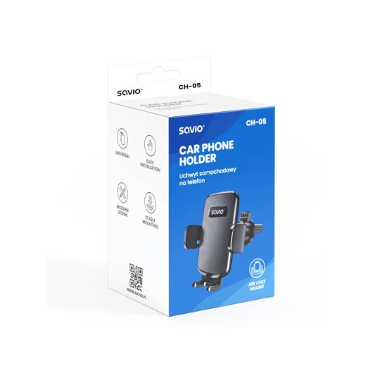 Soporte Coche Savio Black Ch-05
