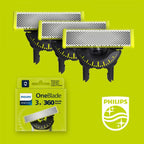 Philips Oneblade Qp430/50 / Pack De 3 Cuchillas 360 De Recambio