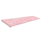 Teclado Rapoo Wireless Y Bluetooth E9800m 2.4ghz Bt 3.0 5.0 Diseo Ultrafino Bateria Rosa