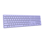 TECLADO RAPOO WIRELESS Y BLUETOOTH E9800M 2.4GHz BT 3.0 5.0 DISEO ULTRAFINO BATERIA LILA