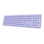 TECLADO RAPOO WIRELESS Y BLUETOOTH E9800M 2.4GHz BT 3.0 5.0 DISEO ULTRAFINO BATERIA LILA