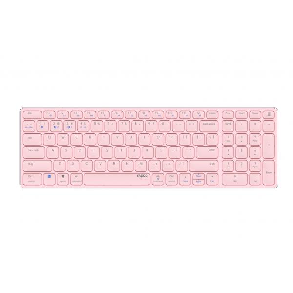 TECLADO RAPOO WIRELESS Y BLUETOOTH E9700M PORTUGUES 2.4GHz BT 3.0 5.0 DISEO ULTRAFINO BATERIA Hover Image