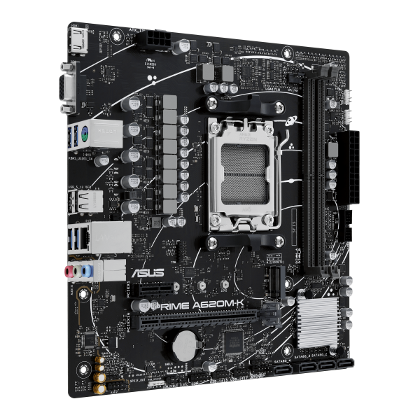 Pb Microatx Asus Prime A620m-k Am5 2xddr5 1xm.2 Pcie 4.0 Hdmi Vga Aura