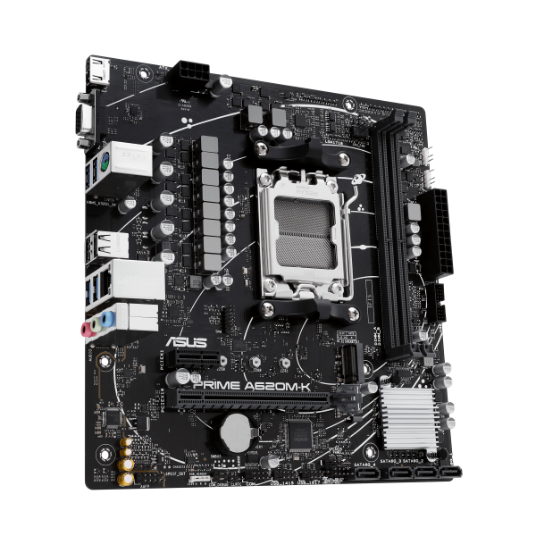 Pb Microatx Asus Prime A620m-k Am5 2xddr5 1xm.2 Pcie 4.0 Hdmi Vga Aura
