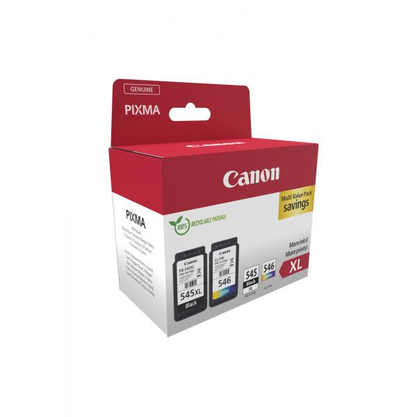 Multipack Canon Pg 545 Xl+ Cl 546 Xl + Papel 50 Hojas (con Alarmado)