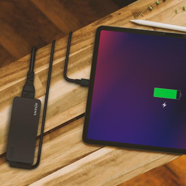 Cargador para Portátil AISENS ASCH-1PD65D-BK - 65W - USB Tipo C